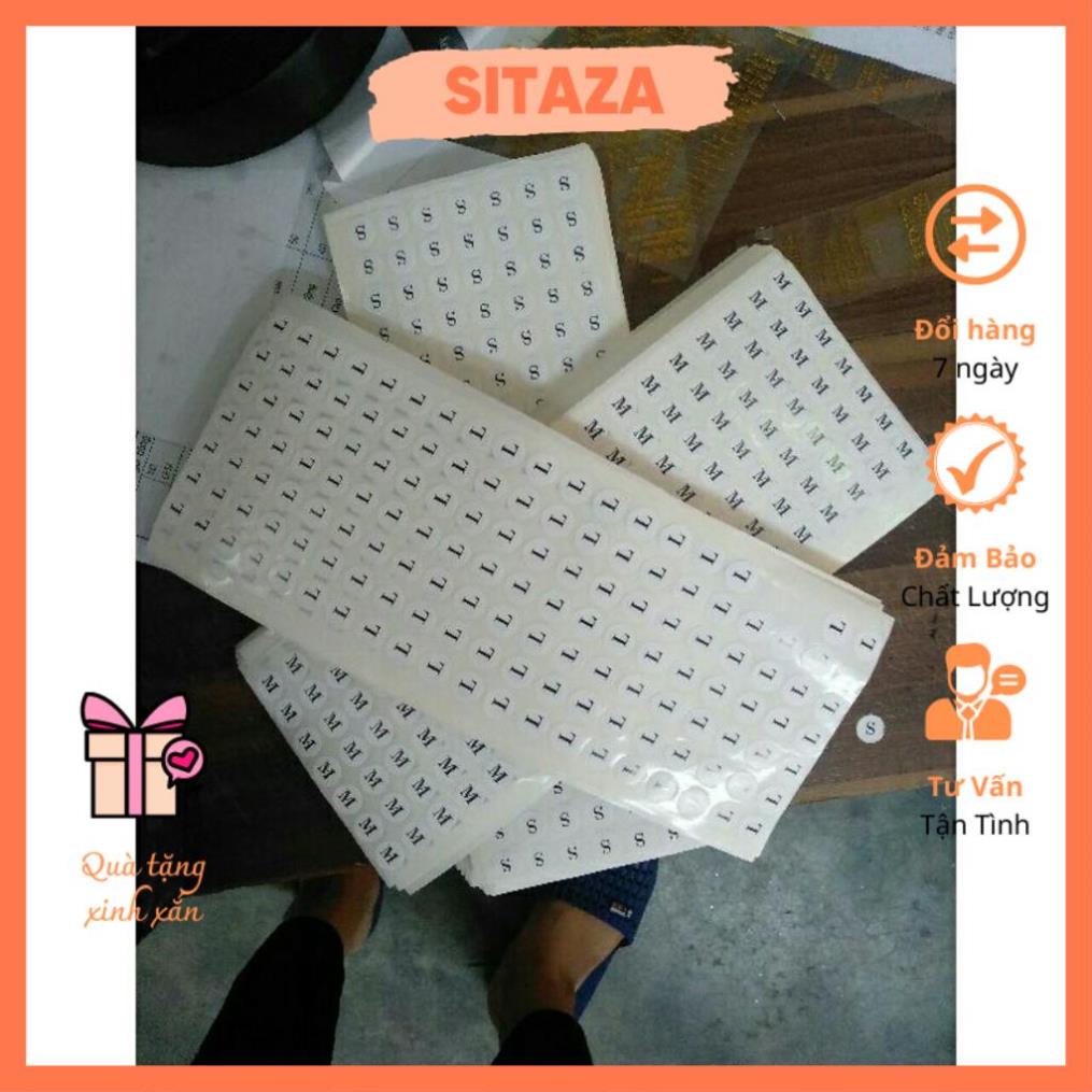 Size dán quần áo_Hàng sẵn_Giá rẻ_Nhận in theo yêu cầu Sticker Decal Tem dán size, số quần áo_Miễn phí thiết kế