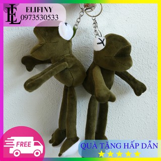 Móc Khóa Hình Ếch Chân Dài Hoạt Hình Nhồi Bông Treo Balo Túi Đeo Chéo Nam Nữ Phong Cách Hàn Quốc Đáng Yêu