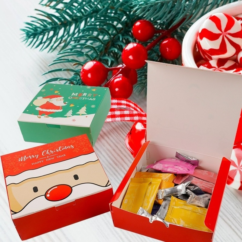 Hộp đựng bánh kẹo hình ông già noel/người tuyết chất lượng cao thân thiện với môi trường