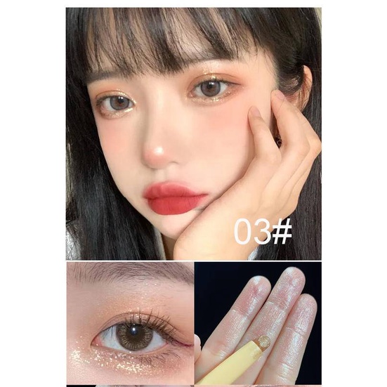 [Hàng mới về] Bút trang điểm mắt bắt sáng màu nhũ lì lâu trôi quyến rũ thời trang