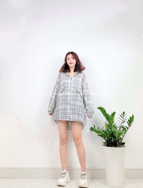 Áo sơmi caro Oversize