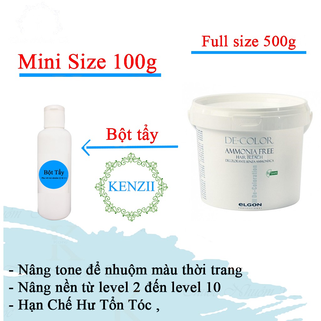 Bột Tẩy Tóc KARSEELL - ELGON  Tặng Trợ Nhuộm  SIZE MINI Chính Hãng Không Đứt Gãy Tóc