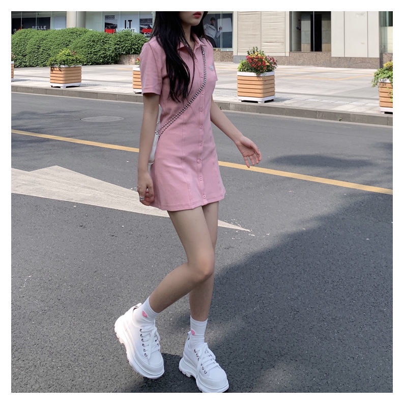 Đầm Polo Phong Cách Hàn Quốc Trẻ Trung Cho Nữ đầm bầu váy nữ váy bé gái váy dài chân váy dài váy nữ chân váy dài