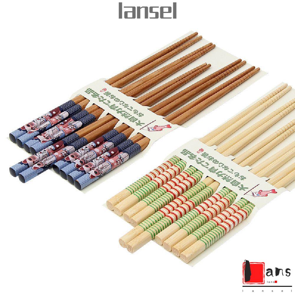 Set 5 đôi đũa tre chịu nhiệt dộ cao chống trượt chống nấm mốc cho gia đình