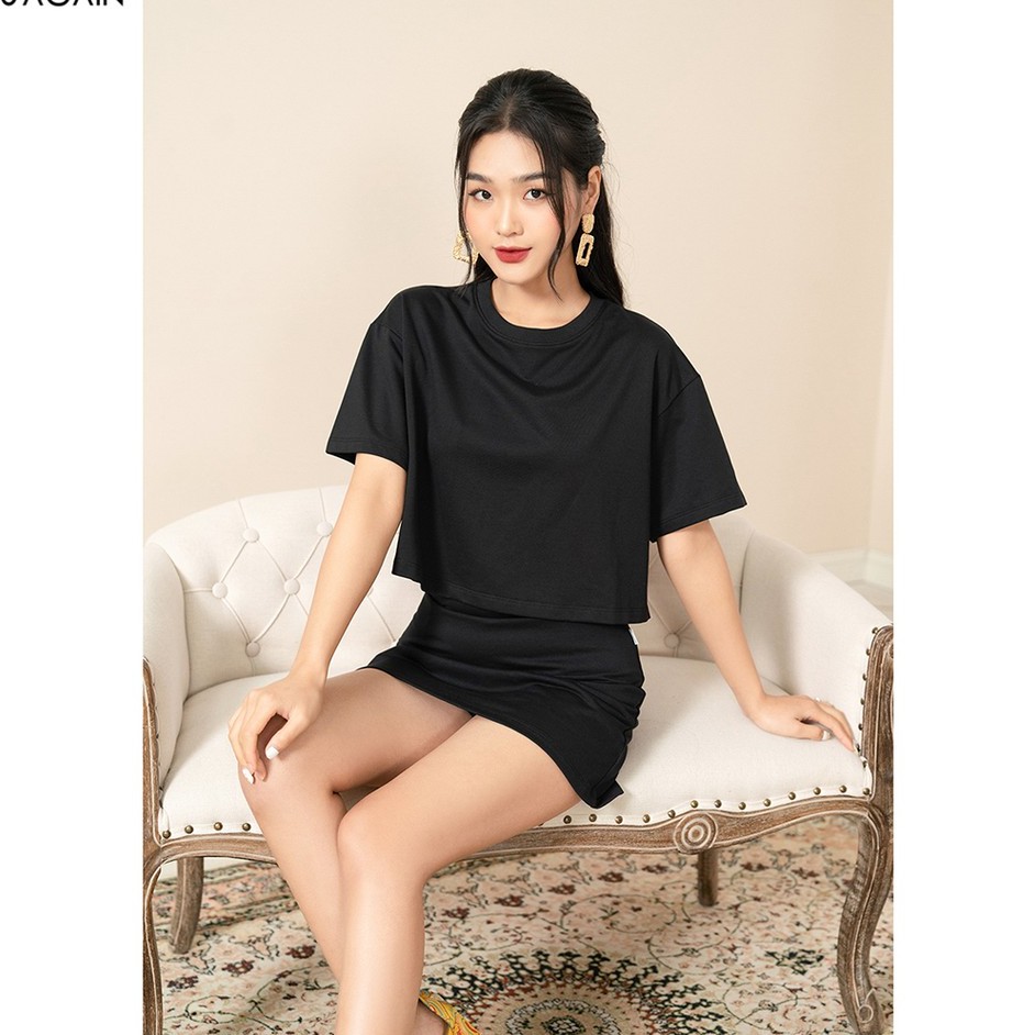 Áo Croptop nữ 92WEAR 4 MÀU đủ size, khóa đóng sau lưng ATA1217