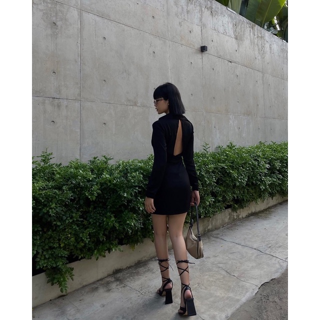 DELADE | Đầm sơ mi cut out lưng gợi cảm | Helene Dress