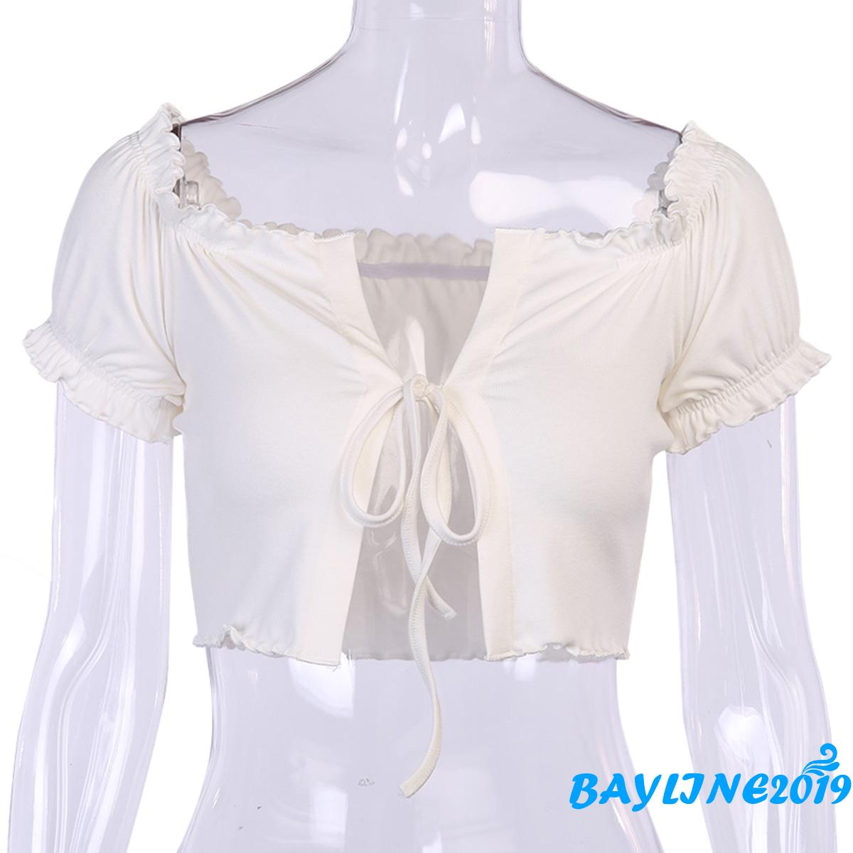 Áo Croptop Cổ Thuyền Màu Trơn Thời Trang Mùa Hè Sành Điệu Cho Nữ