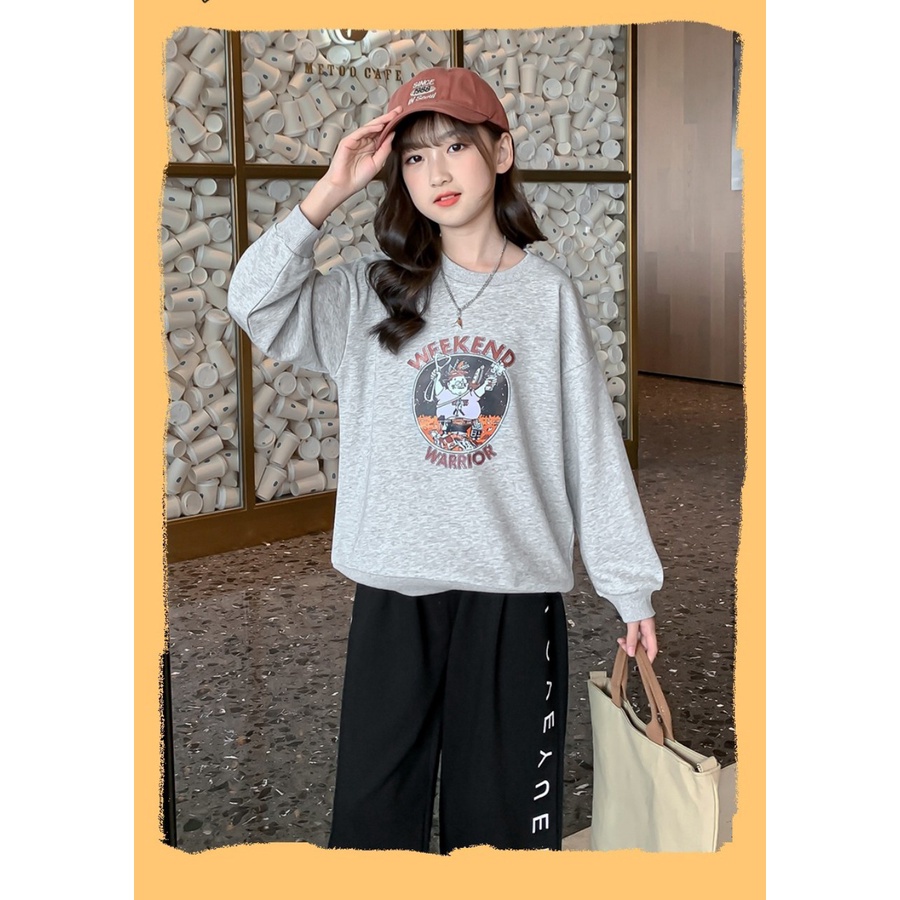 Bộ thu đông bé gái 14-45kg, set thu đông cho bé gái 4-14 tuổi unicorn sang chảnh, vải nỉ da cá dày dặn, hàng may kĩ.UNI6