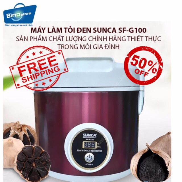 Máy làm tỏi đen gia đình Sunca SF-G100 5L màu tím (HÀNG CHÍNH HÃNG)