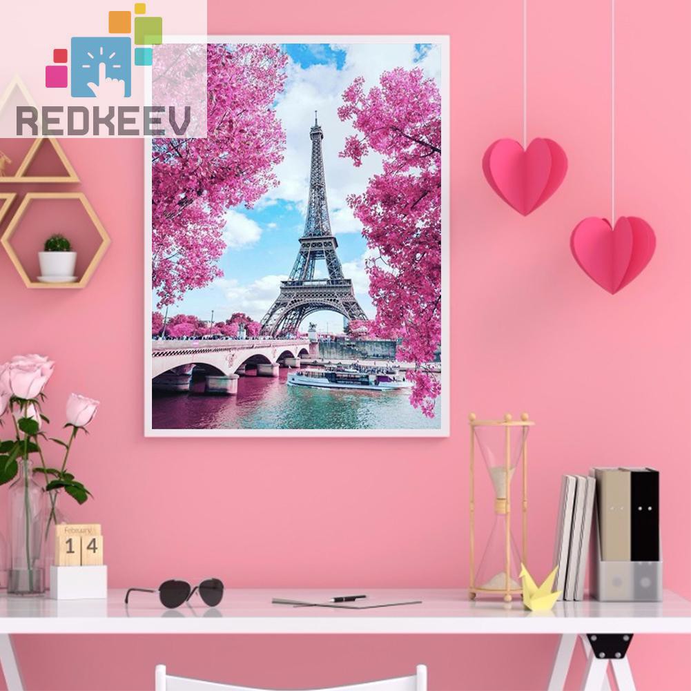 Bộ Tranh Đính Đá 5d Tự Làm Hình Tháp Eiffel Redkeev 1.13