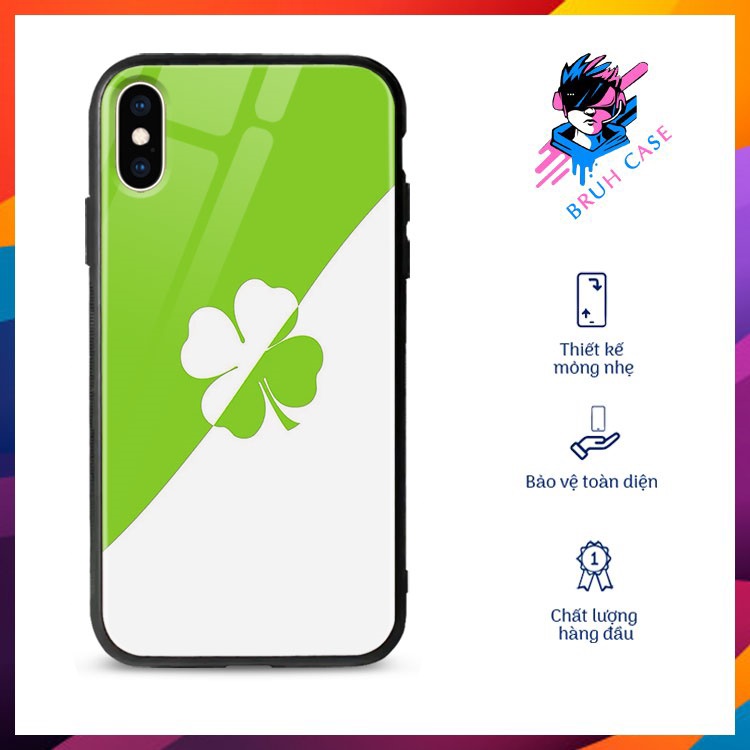 Ốp Lưng Đôi Hình Cỏ 4 Lá BRUH CASE Cho Iphone 12/11/Pro/Max/Xr/XsMax/8/7Plus