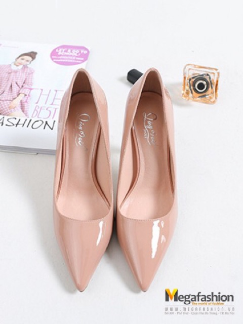 Giày cao gót bít mũi màu da đủ chiều cao