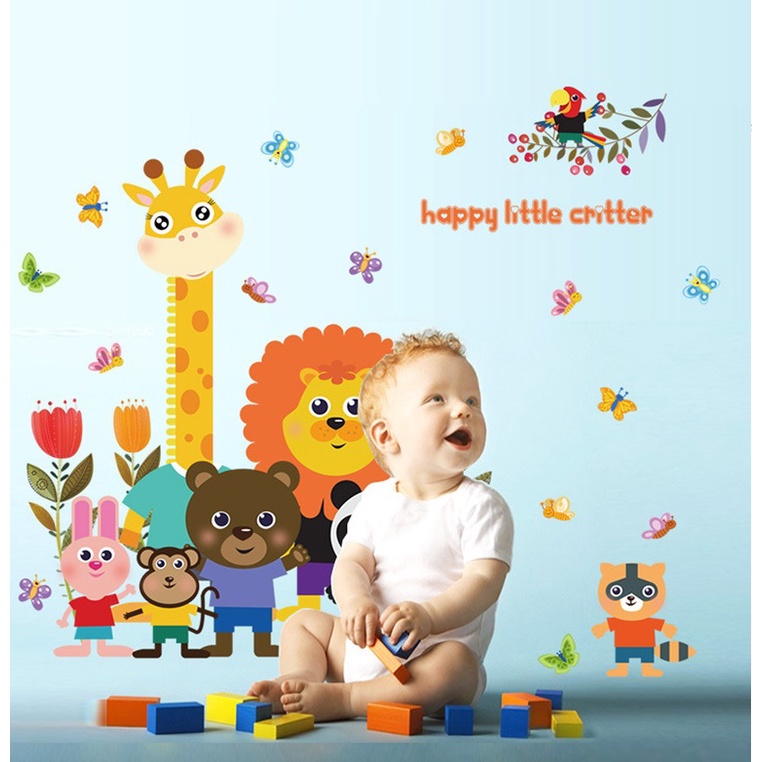 Decal dán tường Happy little critter trang trí phòng cho bé
