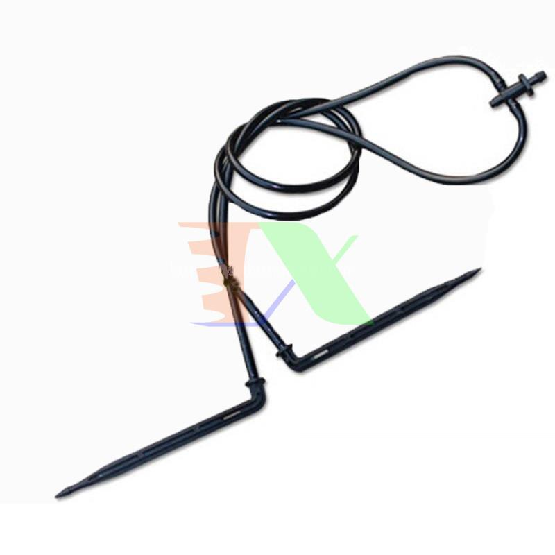 Bán Bộ 100 Que cắm tưới nhỏ giọt TQ-2L, Que cắm Cong Thẳng tưới nhỏ giọt bù áp, Capinet hình mũi dành cho dây 3/5 (Dây 4