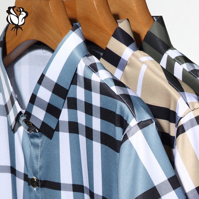 Áo Sơ Mi Ngắn Tay In Họa Tiết Thời Trang Công Sở Dành Cho Nam