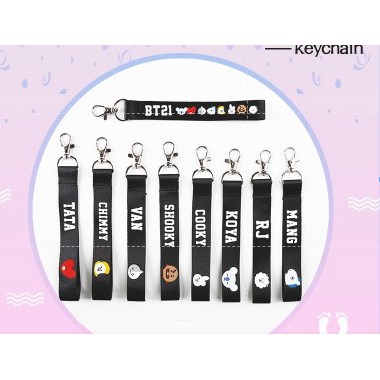 Strap hologram jack STH3 Dây đeo name tag j97 army tag phản quang cute kpop dây strap đen