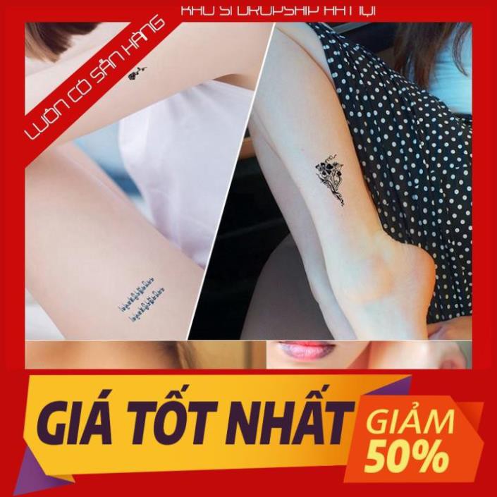 [FREE SHIP] Hình xăm mini nhỏ đẹp dán chân tay lưng tạm thời cho nam nữ xinh cute tattoo nghệ thuật  KSHN