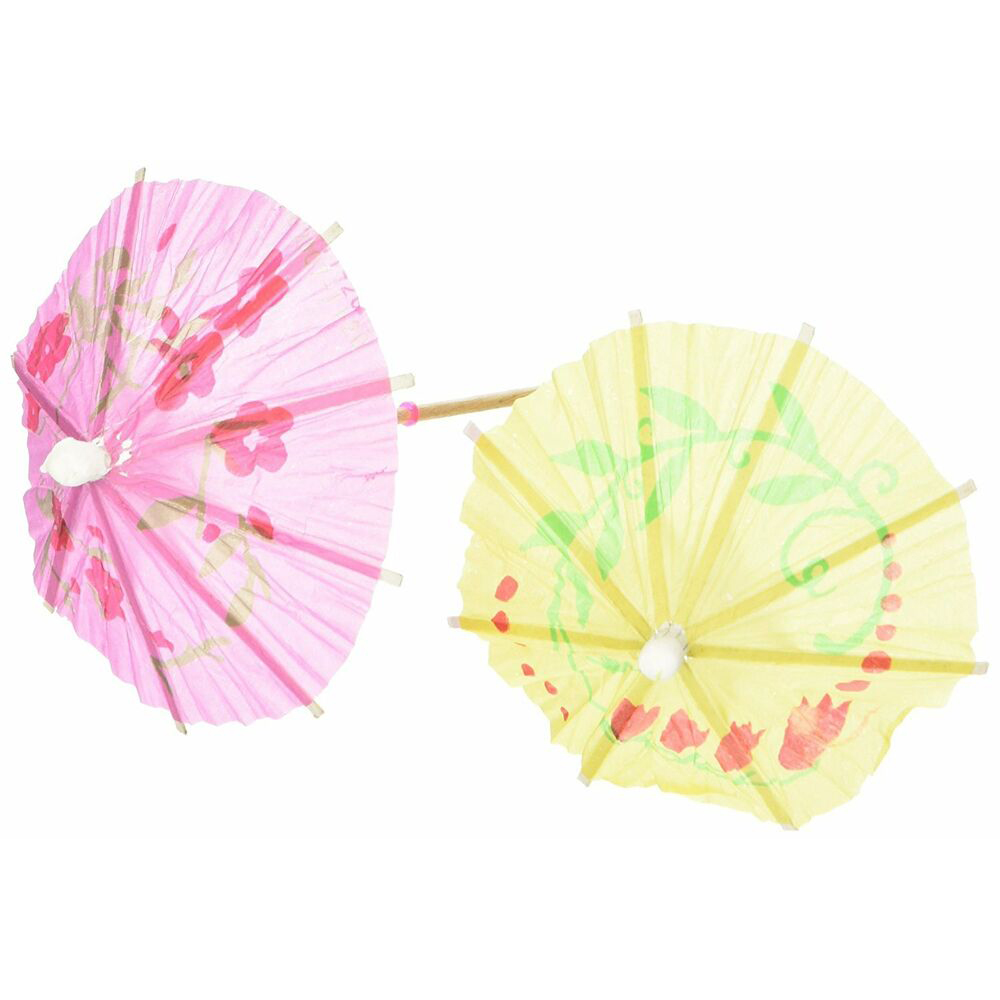 Bộ 24 Cây Dù Giấy Mini Nhiều Màu Sắc Dùng Trang Trí Đồ Uống