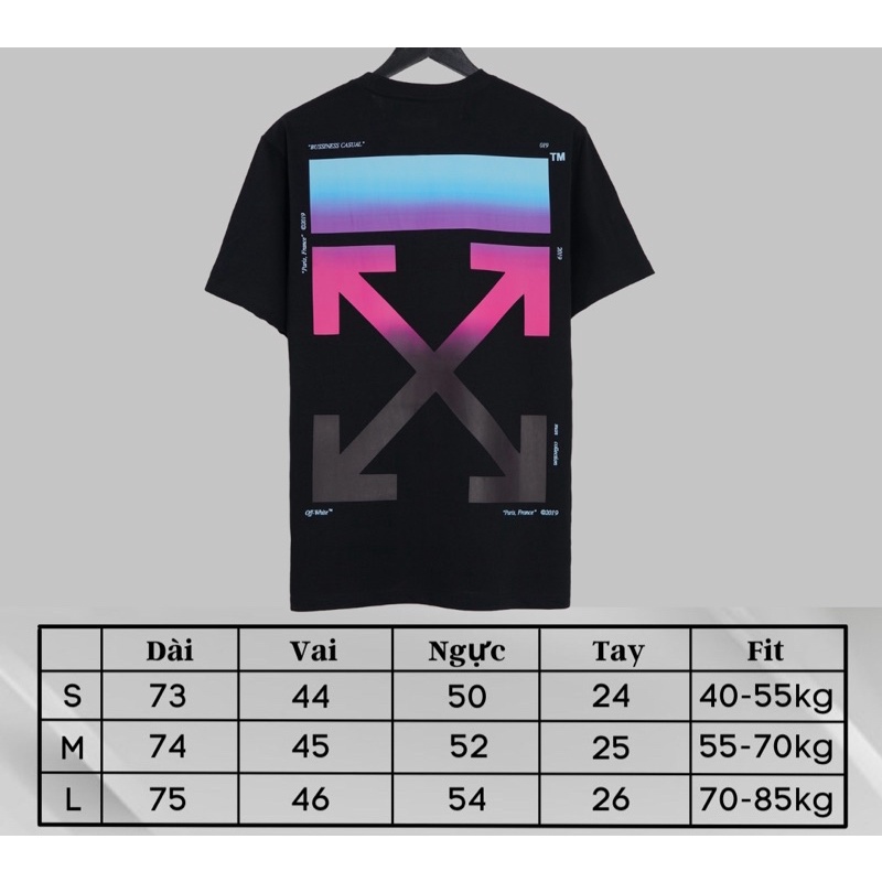 Áo thun Off White Gradient chuẩn siêu cấp mới nhất Áo thun Off White nam nữ cao cấp