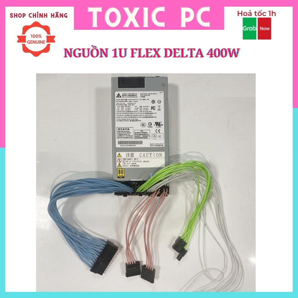 Nguồn ITX Flex Delta 1U MOD YTC 400W 80+ Gold - Full Modular Dây Rời Nhiều Màu