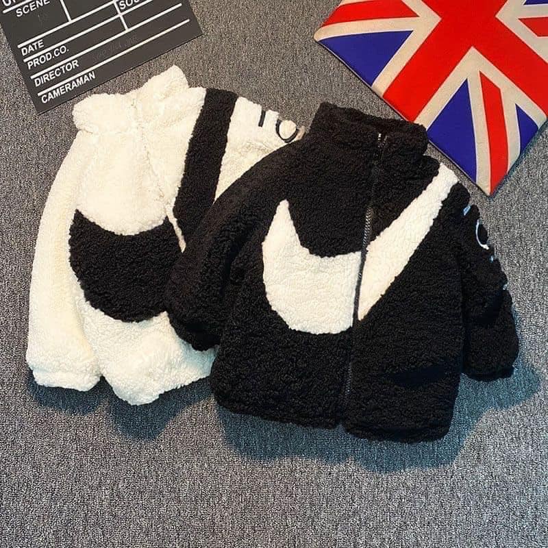 Áo khoác bé trai bé gái lông cừu Ni Today chất bông mềm siêu ấm