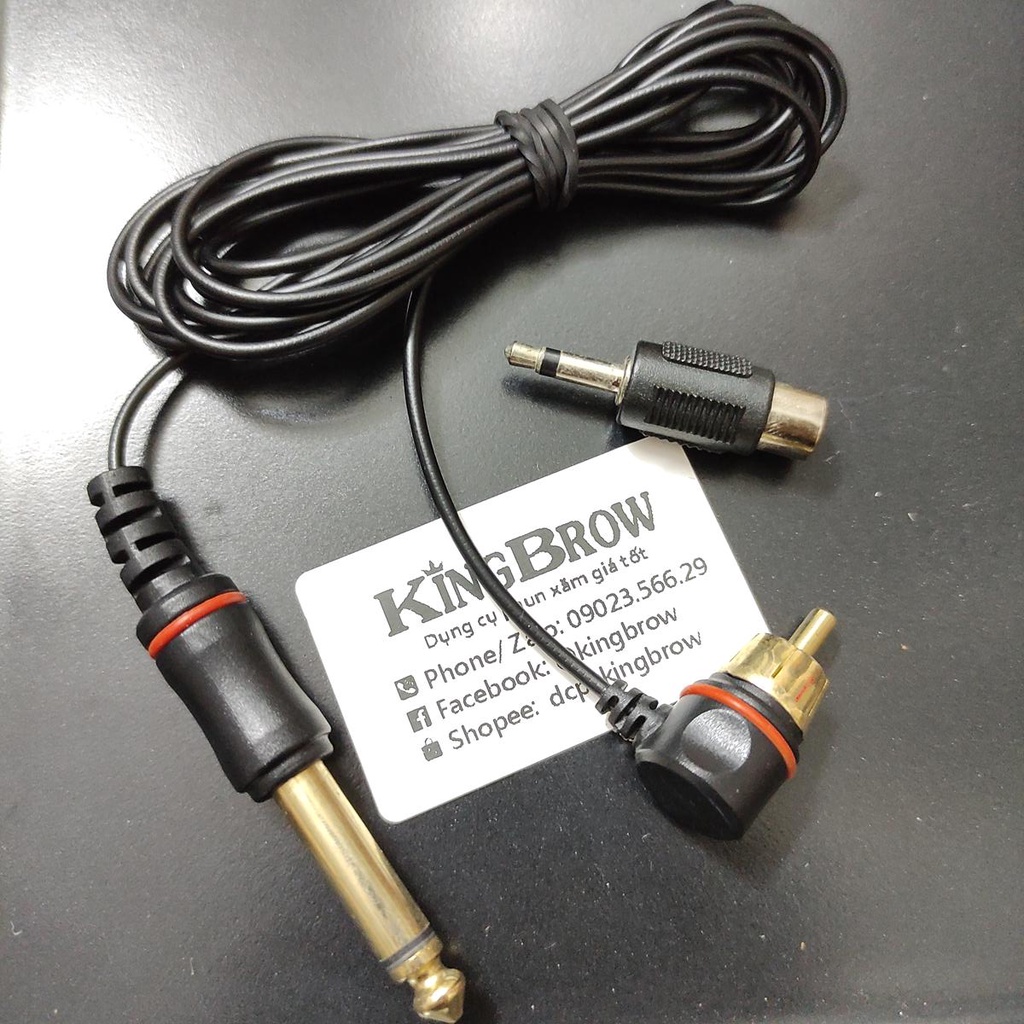 Dây máy cáp nguồn RCA loại tốt, tặng đầu nối giantsun mỏng, dây móc máy pen loại tốt, cao cấp, siêu mảnh nhẹ