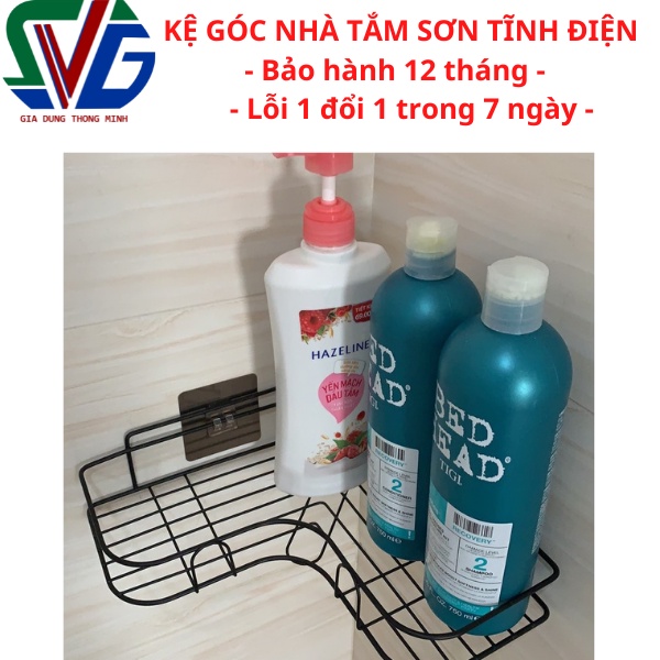 Giá kệ nhà tắm, kệ góc nhà tắm loại dán chắc chắn sơn tĩnh điện