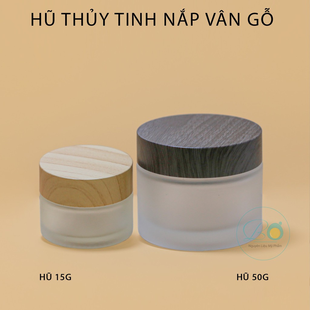 Hũ Thuỷ Tinh Mờ Nắp Gỗ