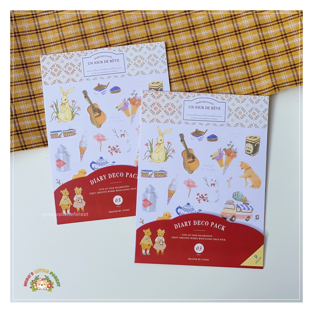 SET 9 TẤM STICKER DIARY DECO PACK VER.5 | S52