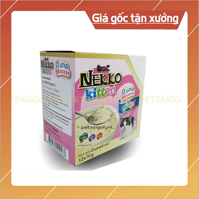 Thức Ăn Ướt Pate Nekko Cho Mèo Con Gói 70G Bổ Sung Dinh Dưỡng Chọn Vị - Bobo Pet Shop Hà Nội