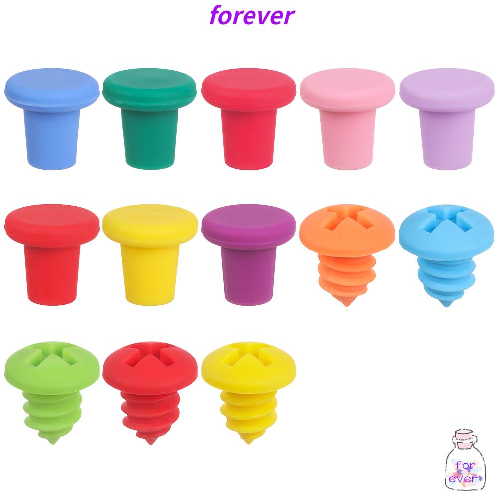 Nút bịt chai rượu vang sâm banh silicone tái sử dụng được nhiều màu sắc tùy chọn