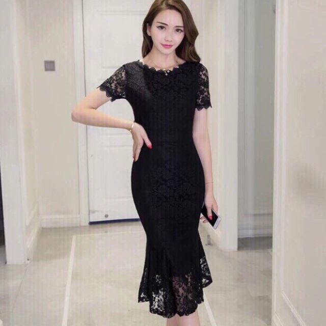 👗ĐẦM REN ĐUÔI CÁ SANG CHẢNH Đủ Size