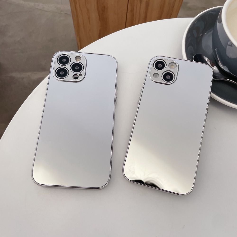 Ốp điện thoại tráng gương mạ điện bạch kim 6D thích hợp cho iPhone 13 13Pro max 12 12Pro max 11 11Pro max X Xsmax