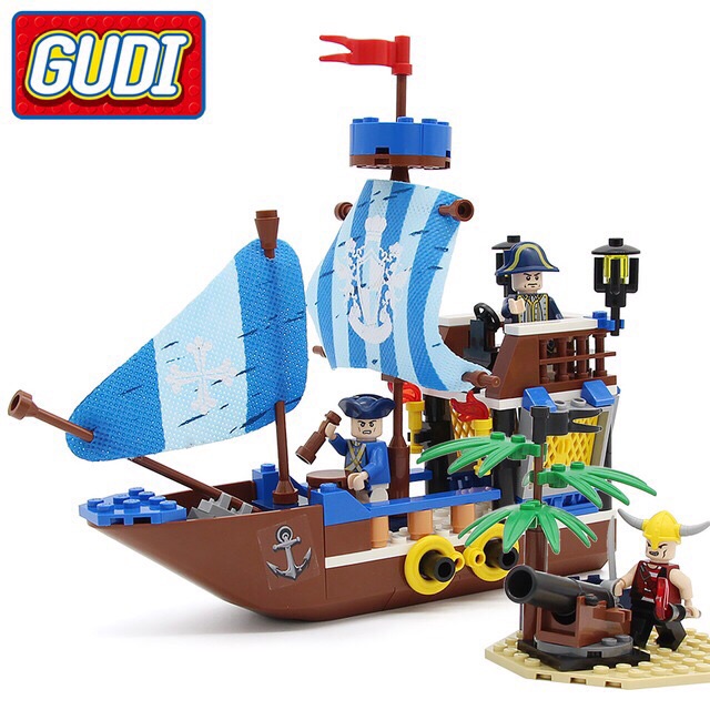 Lắp ráp gudi 9111 -mô hình tàu ở hải cảng