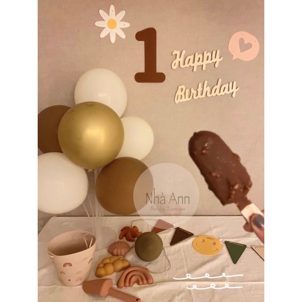 Sét Bóng Màu Hàn Quốc Trang Trí Sinh Nhật Siêu Yêu  - Nhà Ann