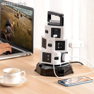[Ảnh thật/Sẵn] Ổ cắm đứng xoay được đa năng sáng tạo thông minh với hàng USB chức loại tháp ba chiều dải điện xốp