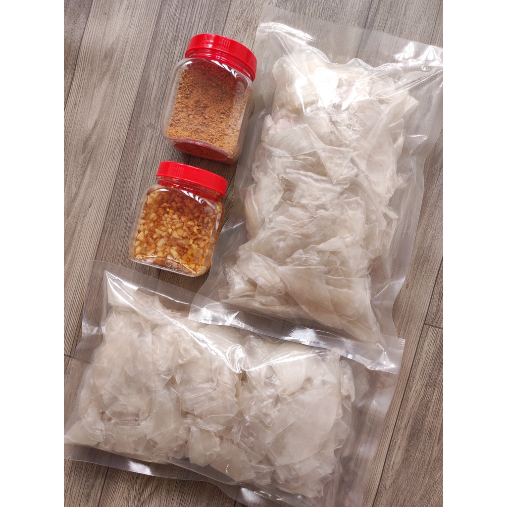 [1kg PSMN dầu tỏi] | Combo 1kg bánh tráng phơi sương + 1 hủ muối nhuyễn + 1 hủ dầu tỏi] | Chợ Cô Thu