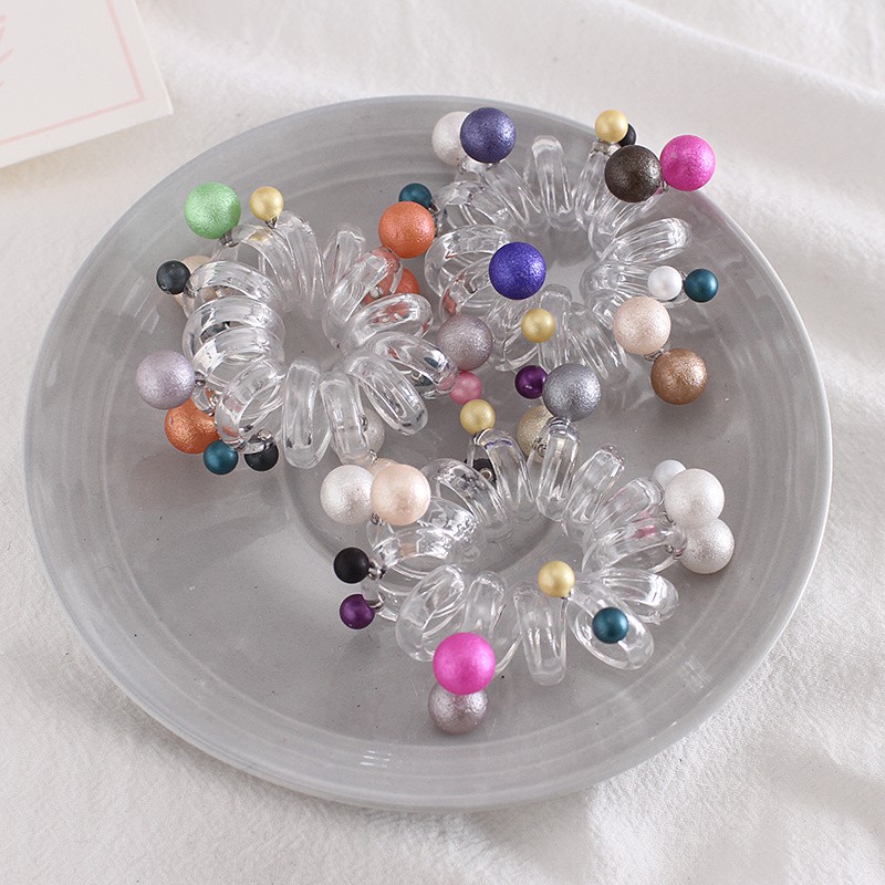 Cột Tóc Lò Xo Màu Sắc Siêu Đáng Yêu Cho Nữ