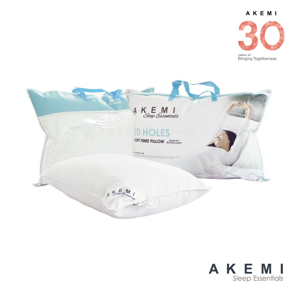 Ruột Gối Akemi Sleep Essential 10 holes loft Fibre 48cm x 74cm