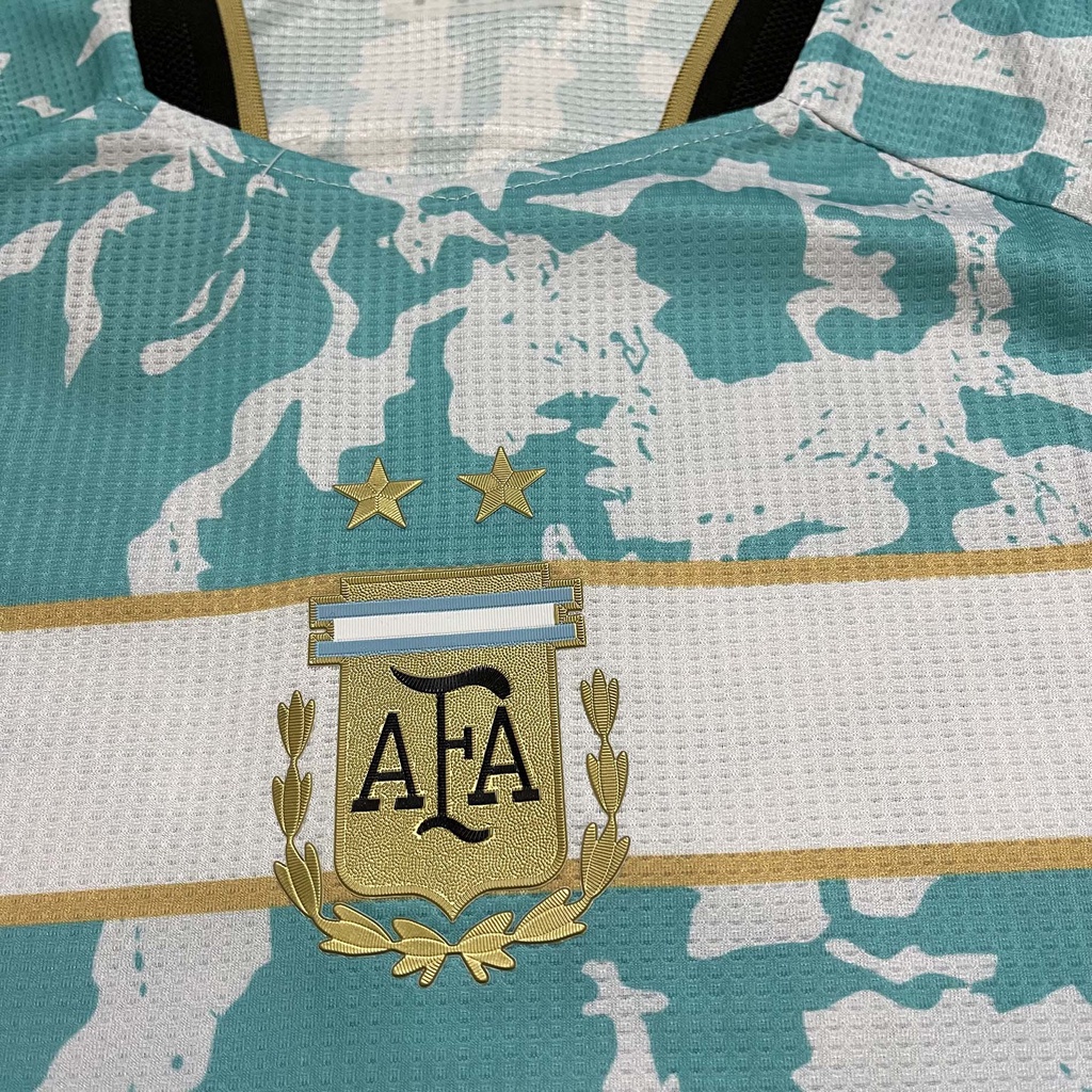 Áo Bóng Đá Đội Tuyển Argentina WC 2022 - Chuẩn Mẫu Thi Đấu - Vải Polyester Thái Gai Lưới