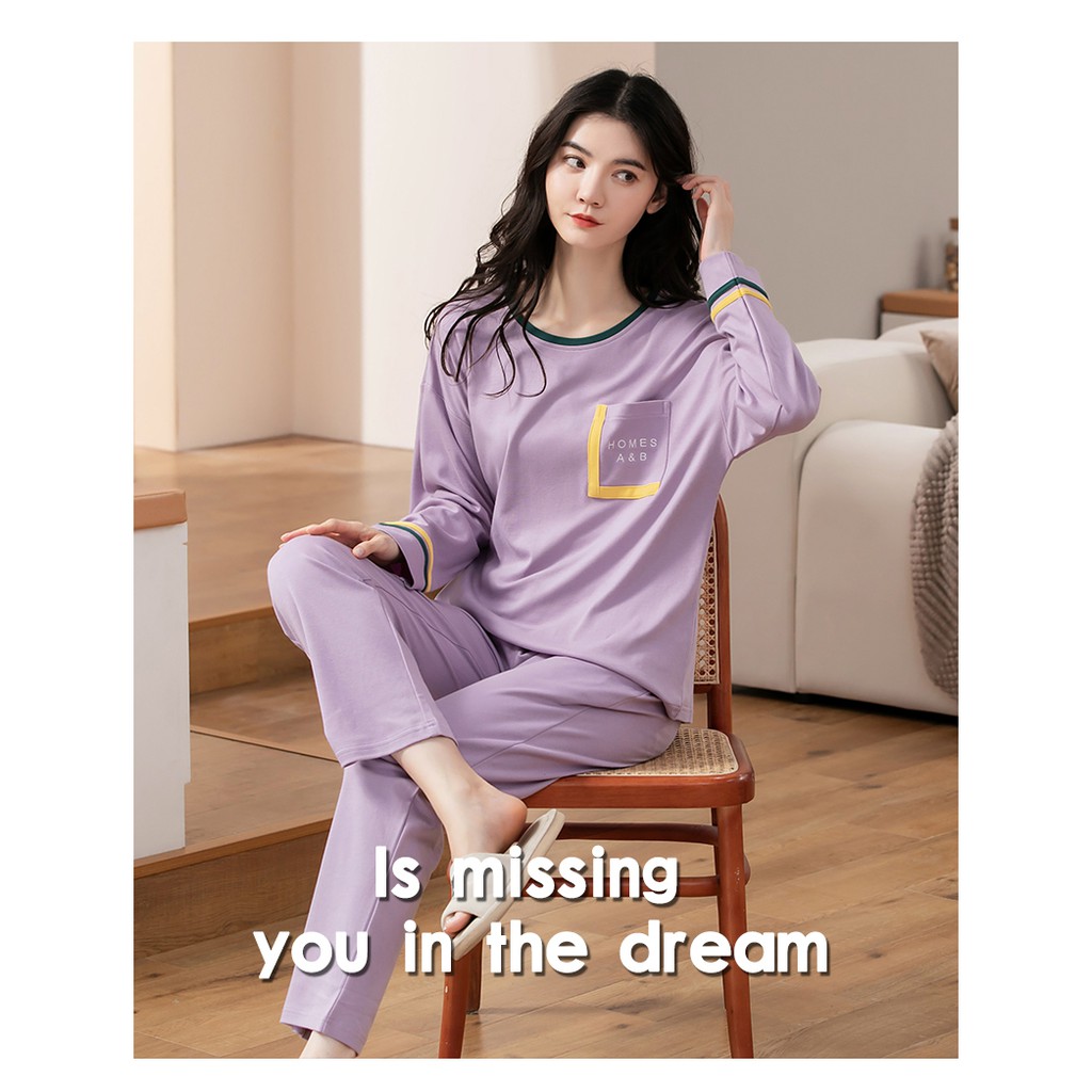 Đồ mặc nhà nữ thu đông chất cotton mịn đẹp - MH5136