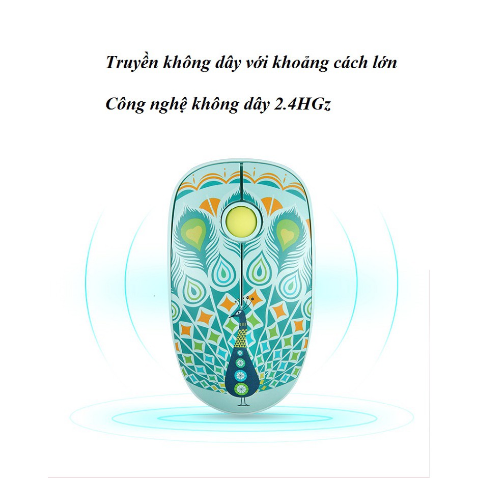 Chuột không dây❤️FREESHIP❤️Chuột máy tính văn phòng thiết kế nhỏ gọn V8 Fode