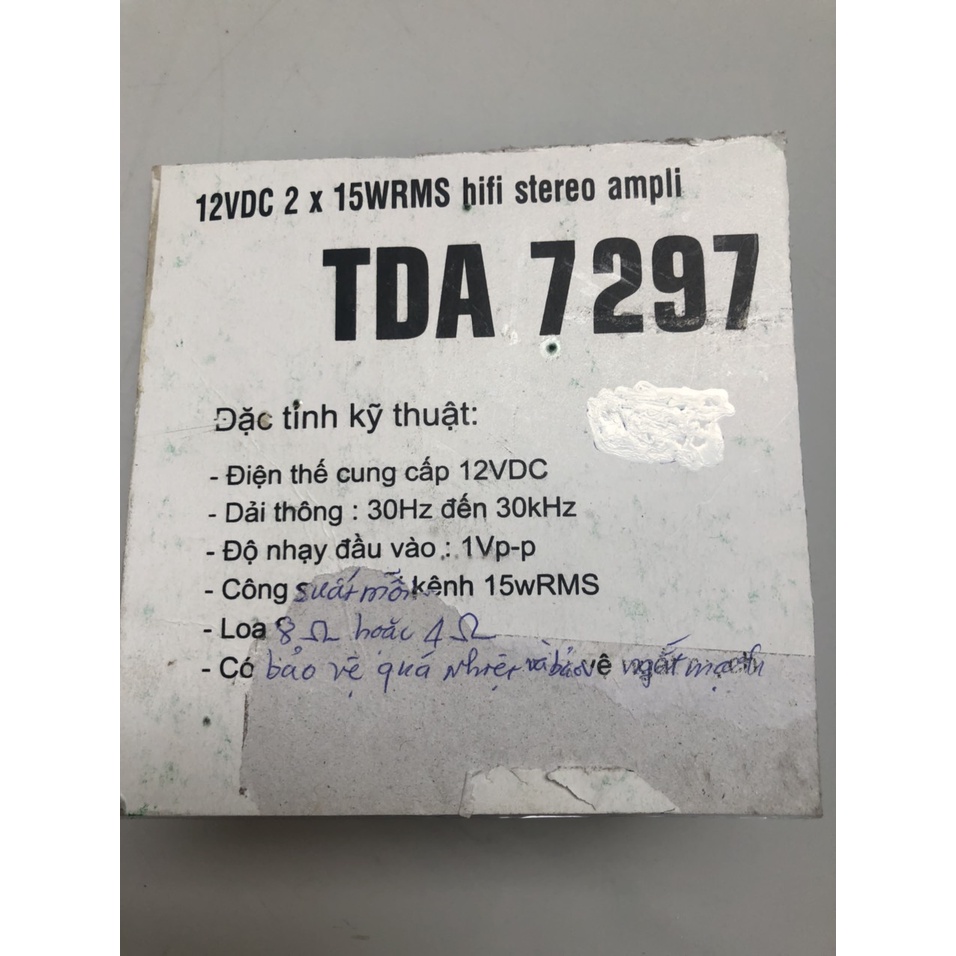 BO MẠCH KHUẾCH ĐẠI LOA ÂM THANH TDA 7297- 15W-SONG MÃ