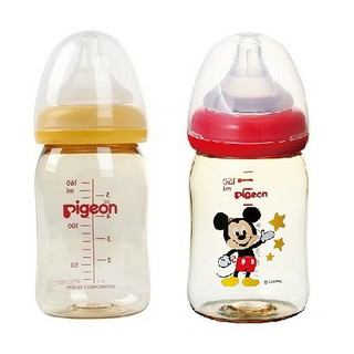 Bình sữa Pigeon cổ rộng nhựa PPSU Plus 160ml/240ml