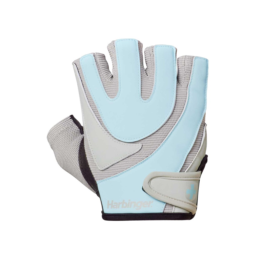 Găng tay tập gym nữ Harbinger W_Training Grip Gloves_Blue-Grey