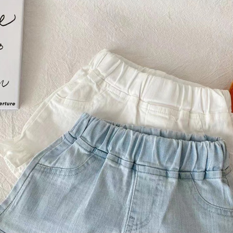 Quần Short Denim Thời Trang Mùa Hè Cho Bé Gái 1-6 Tuổi