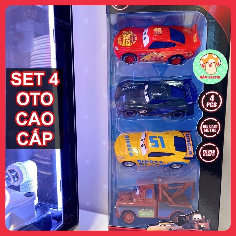 Bộ 4 xe ô tô sắt Mcqueen trong phim Car