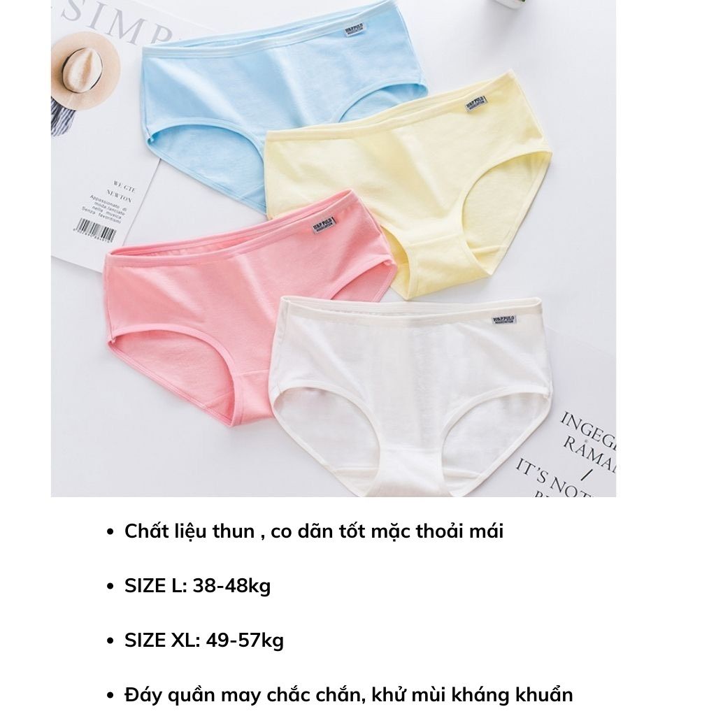 Quần lót nữ cute dễ thương kháng khuẩn mềm mại co dãn 4 chiều ( được chọn màu ) DOPICO L1678
