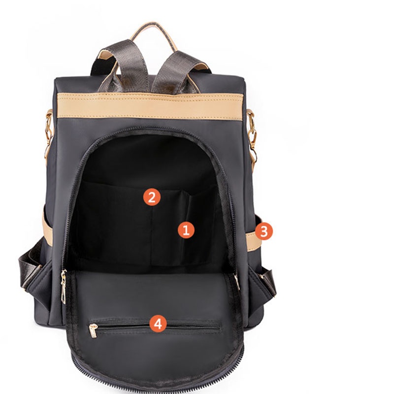 Ba lô du lịch IELGY chống trộm bằng vải oxford thời trang cho nữ