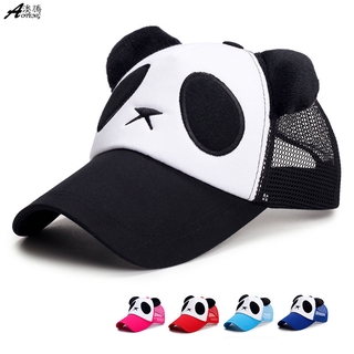 Mũ Lưỡi Trai Chống Nắng Thoáng Khí In Họa Tiết Gấu Trúc Hoạt Hình Thời Trang Mùa Hè Cho Nam